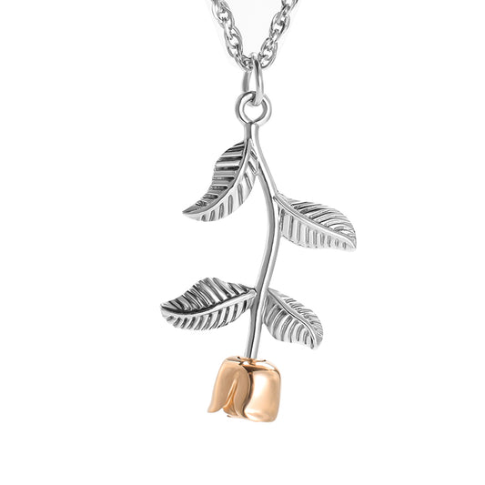 Memorial Rose Cremation Pendant for Ashes