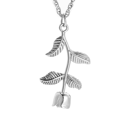 Memorial Rose Cremation Pendant for Ashes