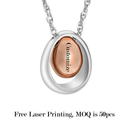 Cremation Necklace of Egg for Ashes