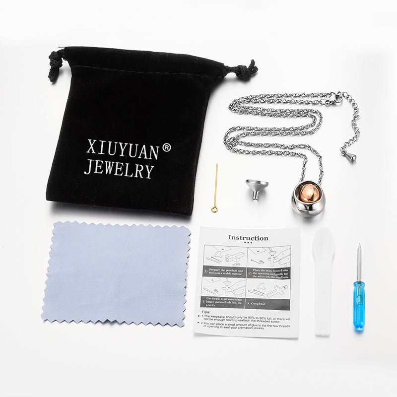 Cremation Necklace of Egg for Ashes