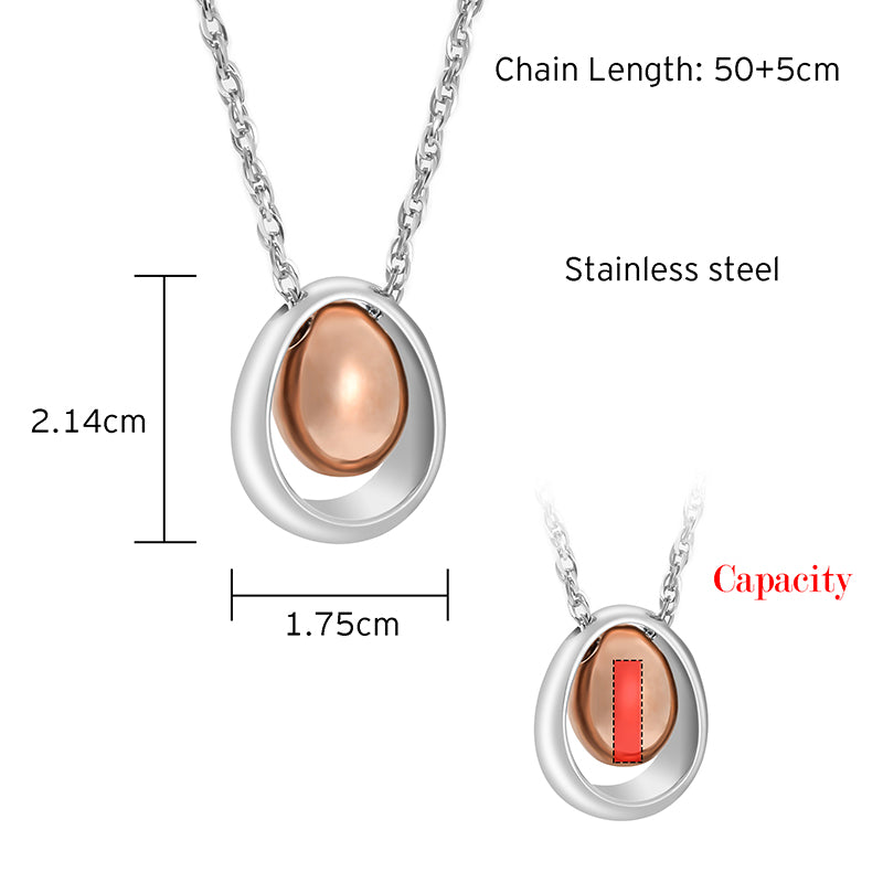 Cremation Necklace of Egg for Ashes