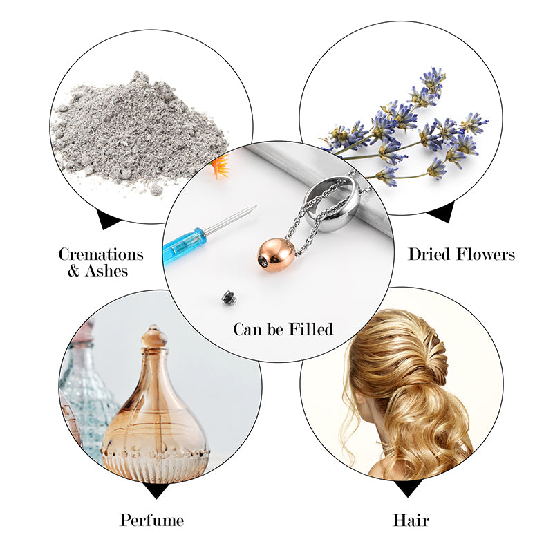 Cremation Necklace of Egg for Ashes