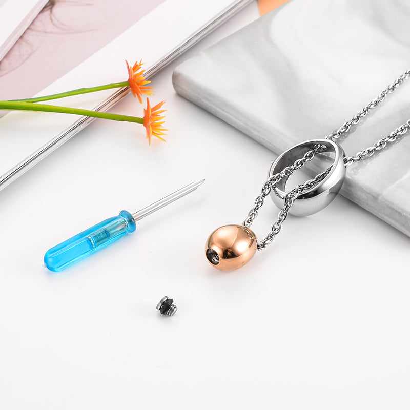 Cremation Necklace of Egg for Ashes