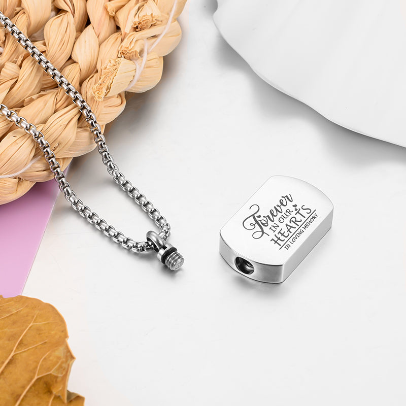 Unique Cremation Pendant Necklace for Men