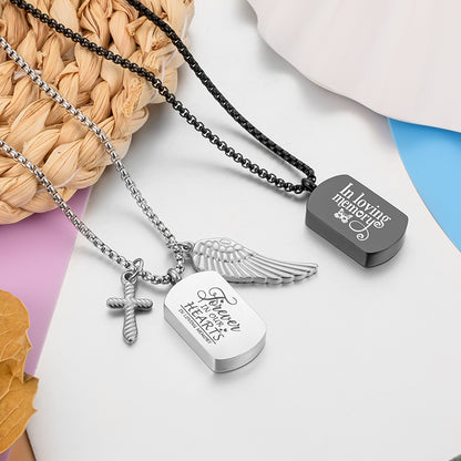 Unique Cremation Pendant Necklace for Men