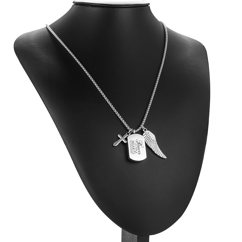 Unique Cremation Pendant Necklace for Men