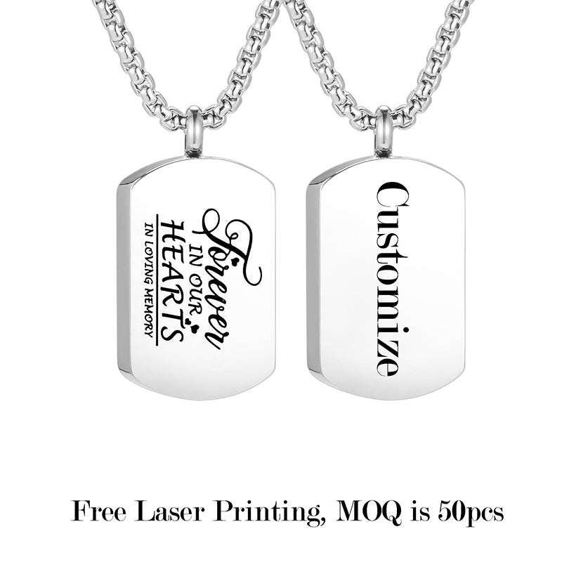 Unique Cremation Pendant Necklace for Men