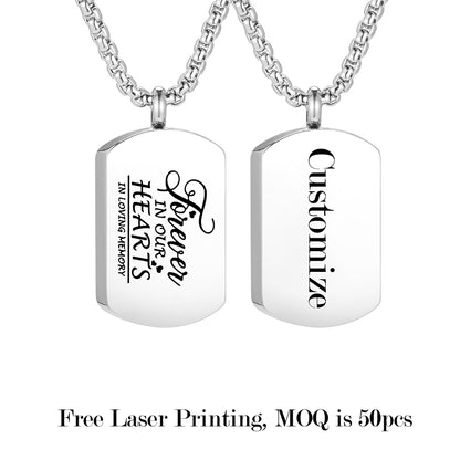 Unique Cremation Pendant Necklace for Men