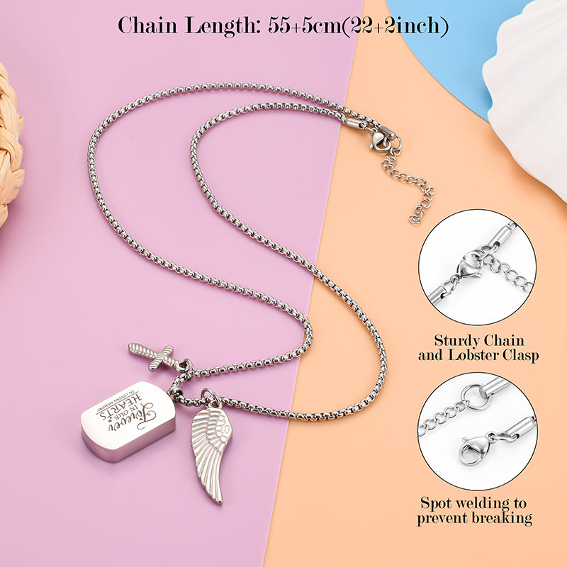 Unique Cremation Pendant Necklace for Men