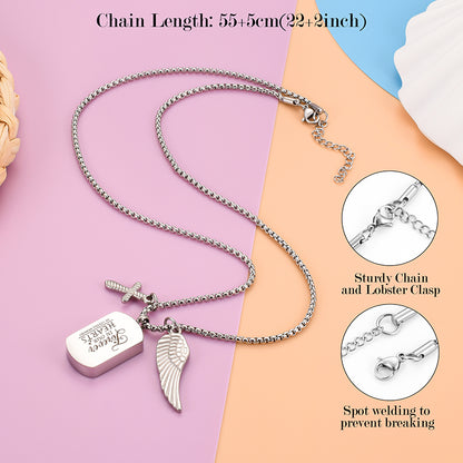 Unique Cremation Pendant Necklace for Men