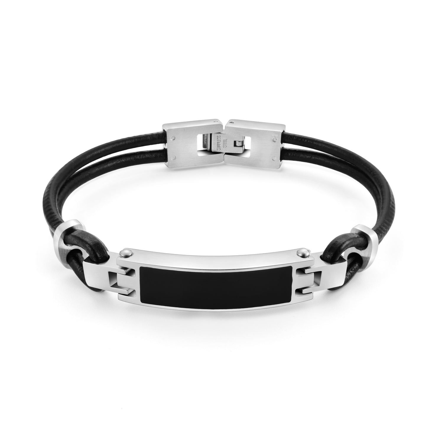 Memorial Leather Bar Cremation Bracelet