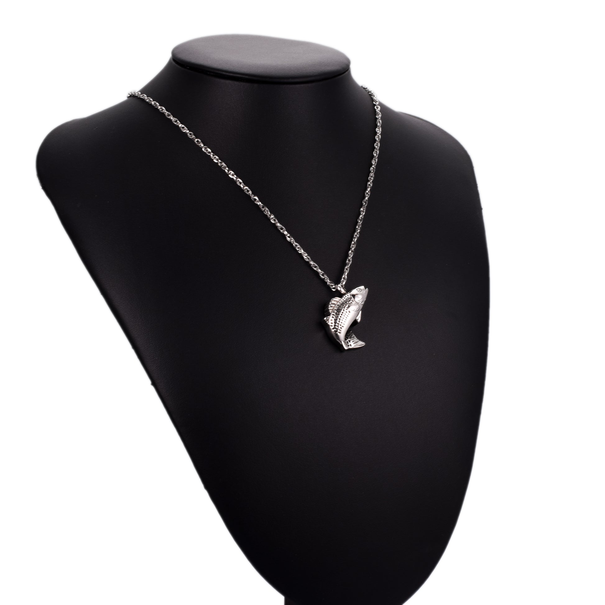 Filled Fish Cremation Necklace