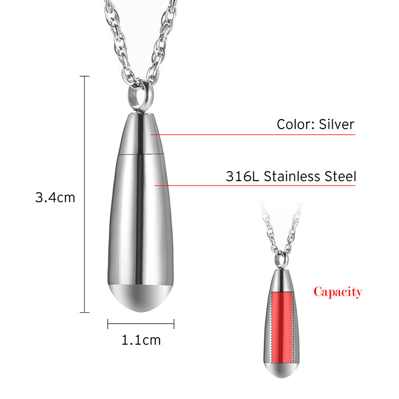 Teardrop Cremation Pendant Jewelry
