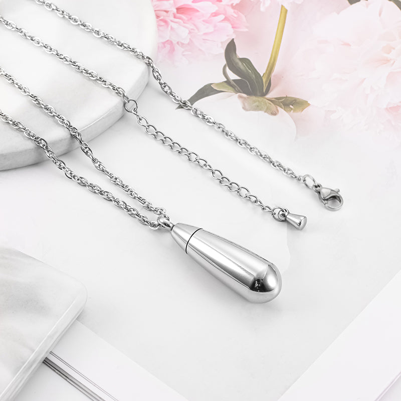 Teardrop Cremation Pendant Jewelry