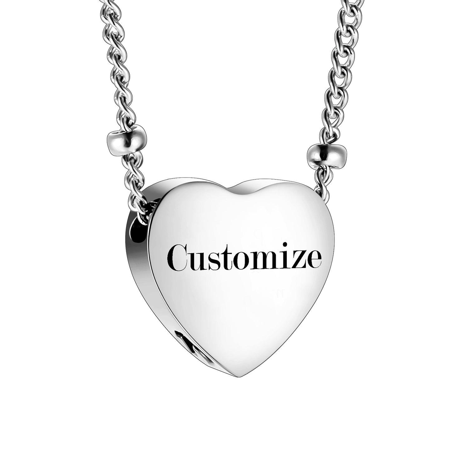 Heart Urn Necklace with Paws for Pets