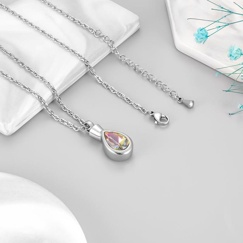 Art Teardrop Cremation Pendant - Engraving