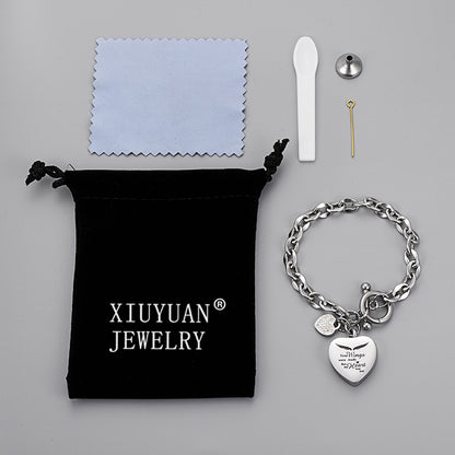 Xiuyuan Jewelry Cremation Bracelet of Heart for Ashes