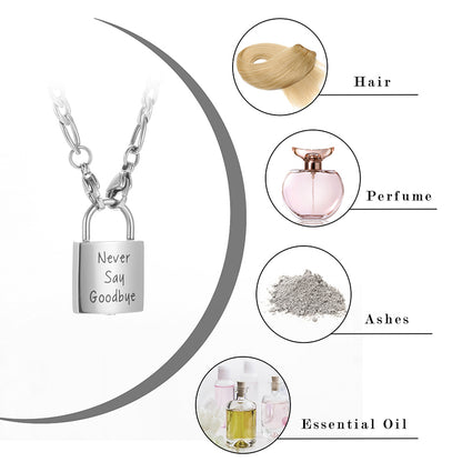 Lock Filled Pendant Necklace