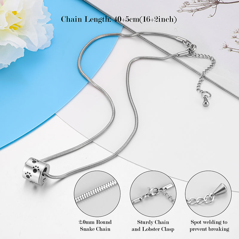 Paws Ring Filled Cremation Pendant