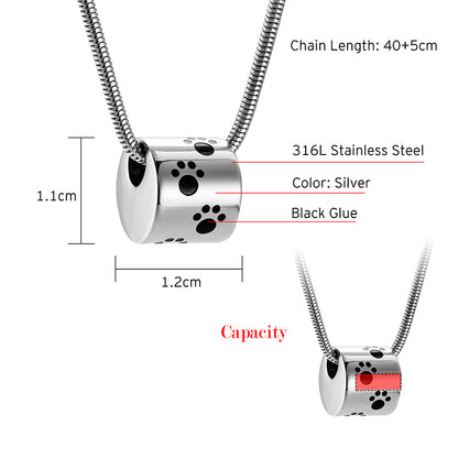 Paws Ring Filled Cremation Pendant