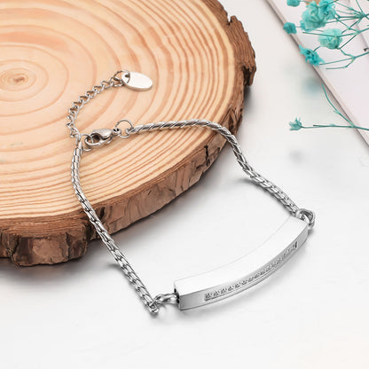 Cremation Bracelet with Zircon