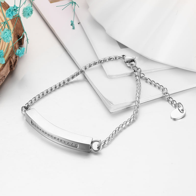 Cremation Bracelet with Zircon