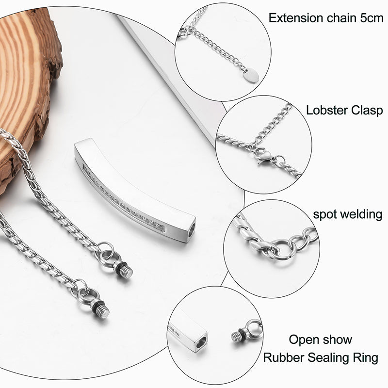 Cremation Bracelet with Zircon