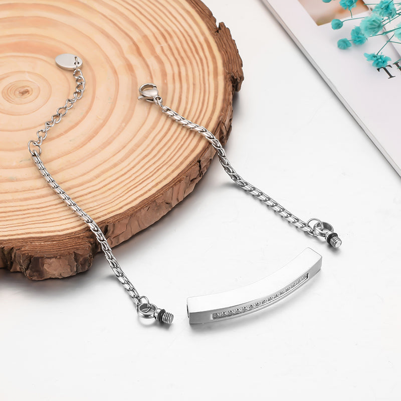 Cremation Bracelet with Zircon