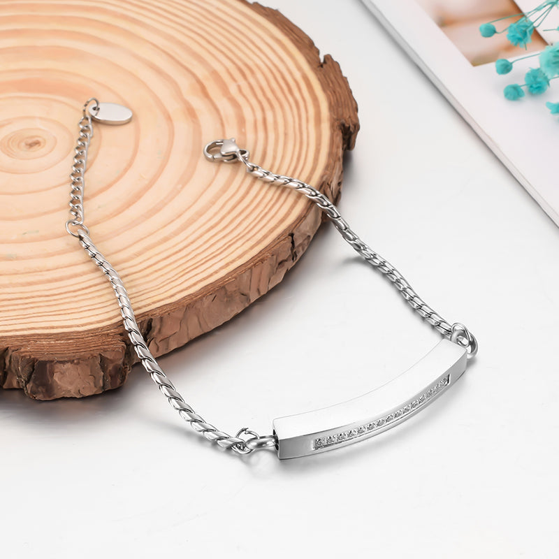 Cremation Bracelet with Zircon