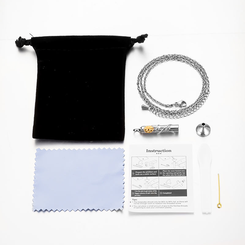 Sunflower Cremation Pendant for Ashes