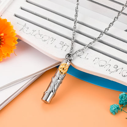 Sunflower Cremation Pendant for Ashes