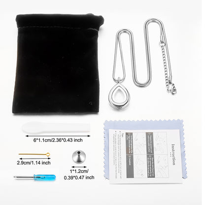 Teardrop Cremation Pendant Necklace