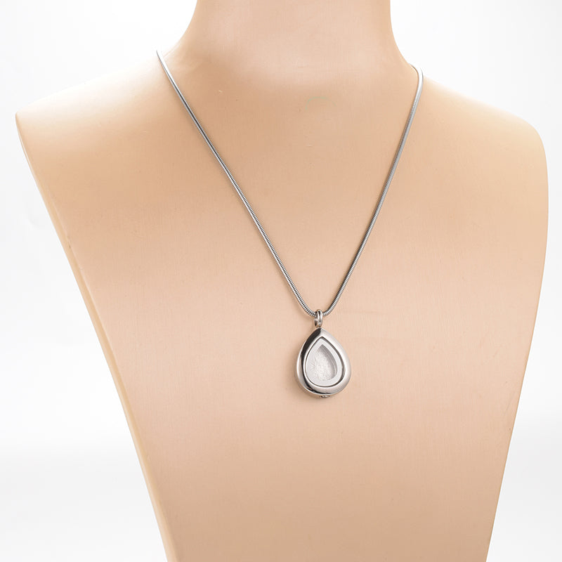 Teardrop Cremation Pendant Necklace