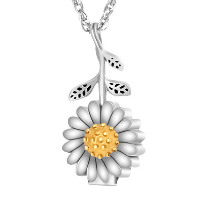 Sunflower Cremation Necklace for Ashes