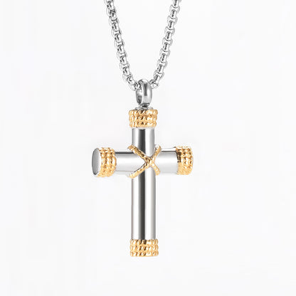 Cross Cremation Pendant for Ashes
