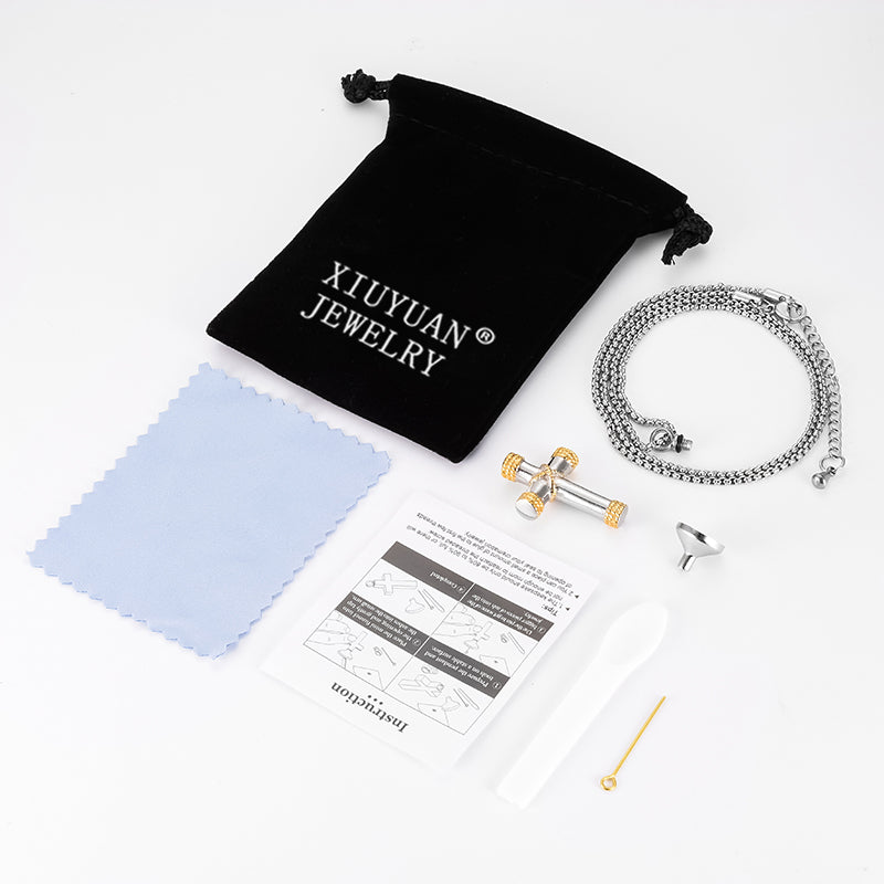 Cross Cremation Pendant for Ashes