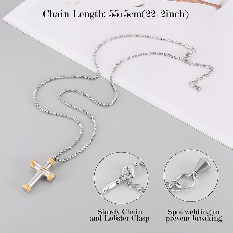 Cross Cremation Pendant for Ashes