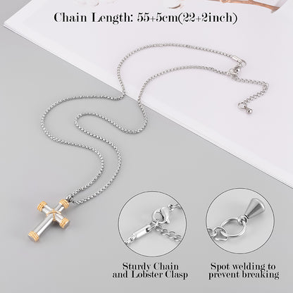 Cross Cremation Pendant for Ashes