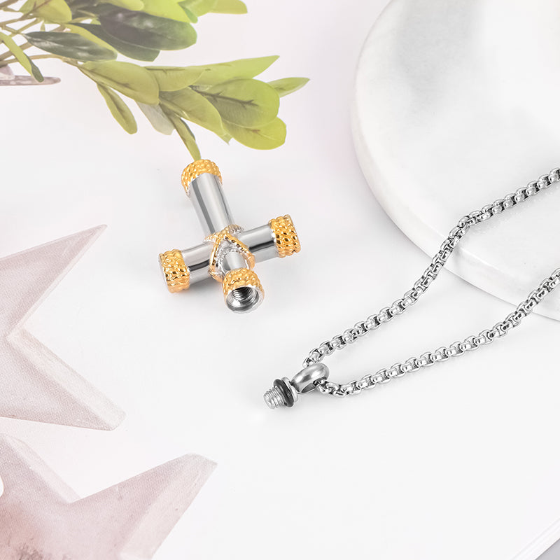 Cross Cremation Pendant for Ashes