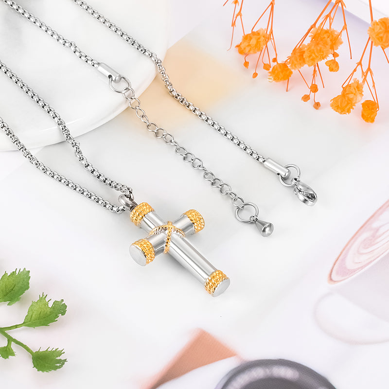 Cross Cremation Pendant for Ashes