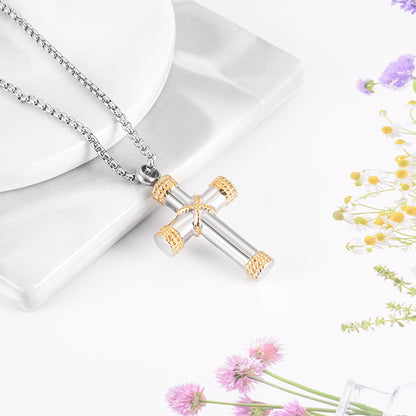 Cross Cremation Pendant for Ashes