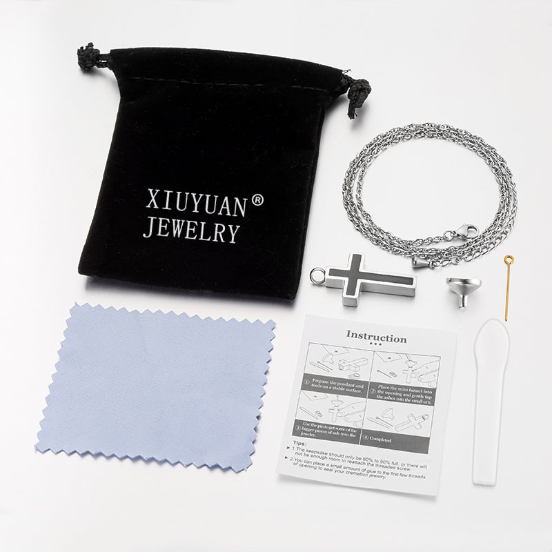 Cross Cremation Pendant Jewelry for Men