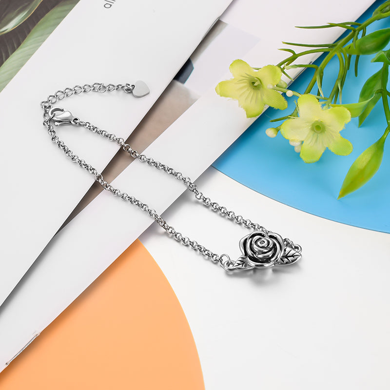 Rose Cremation Bracelet for Ashes