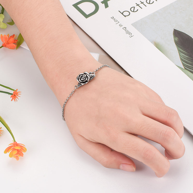 Rose Cremation Bracelet for Ashes