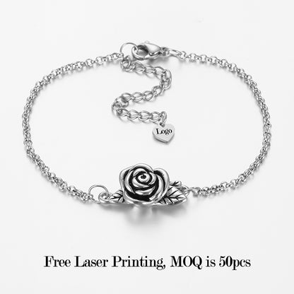 Rose Cremation Bracelet for Ashes