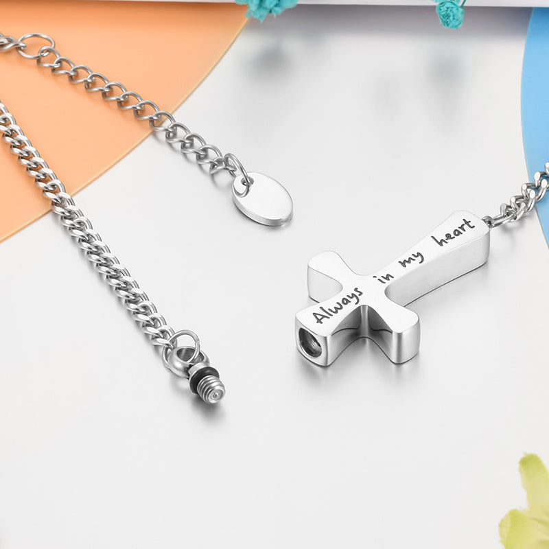 Cross Cremation Bracelet for Ashes