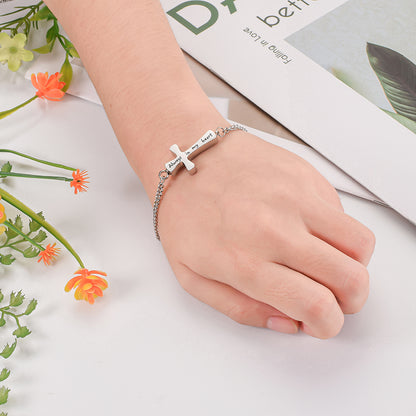 Cross Cremation Bracelet for Ashes