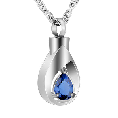 Teardrop Cremation Pendant for Women