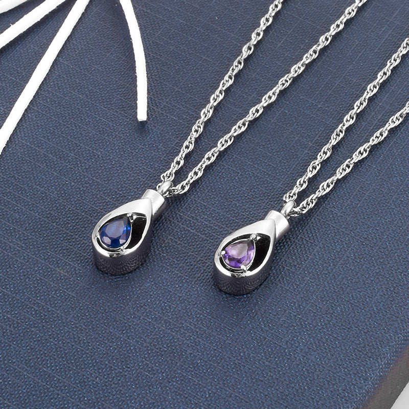 Teardrop Cremation Pendant for Women