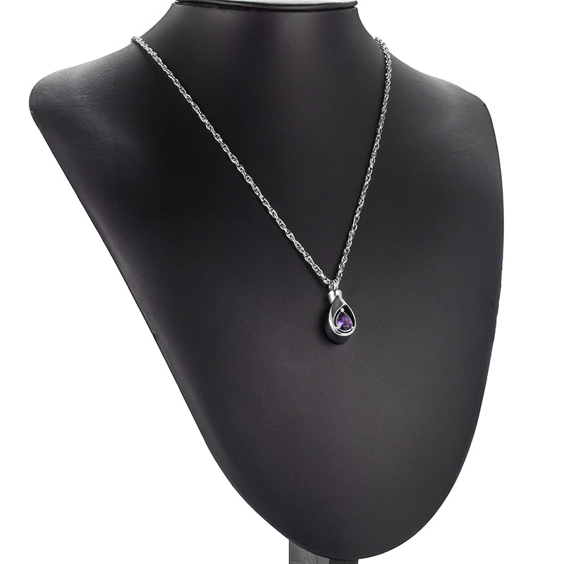 Teardrop Cremation Pendant for Women